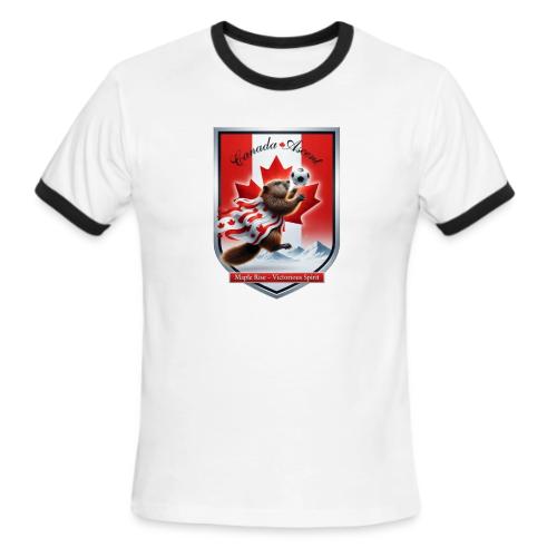Canada Beaver Ascent T-Shirt, Canadian Pride Gift - Men's Ringer T-Shirt
