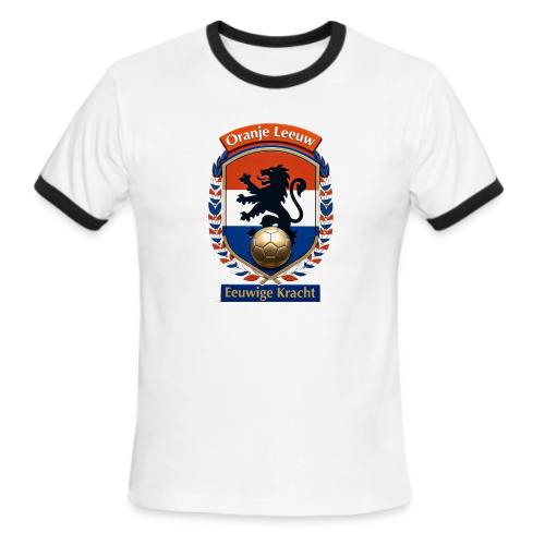 Netherlands Lion Premium T-Shirt, Dutch Flag Gift - Men's Ringer T-Shirt