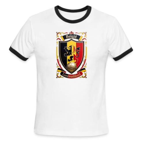 Belgium Lion Crest T-Shirt, Belgian Flag Gift - Men's Ringer T-Shirt
