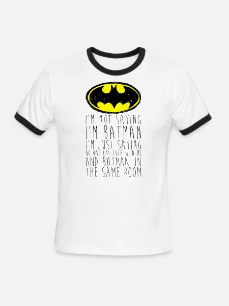 Batman I'm not saying Funny Quote - Men's Ringer T-Shirt - white/black