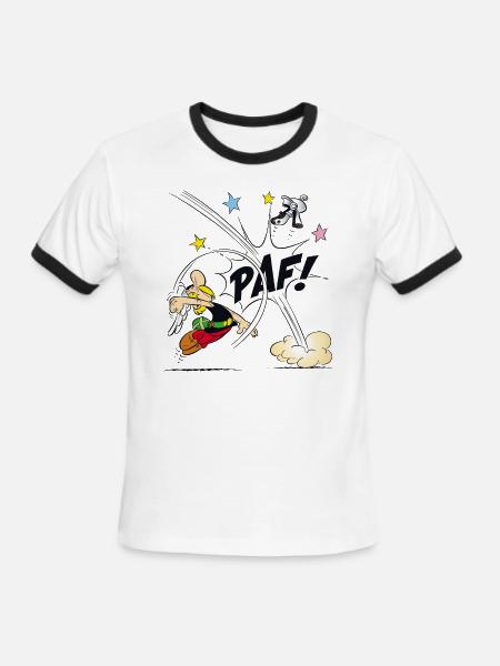 Asterix & Obelix Asterix Fist - Men's Ringer T-Shirt - white/black