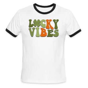 St. Patrick's Day - Men's Ringer T-Shirt - white/black - Front - Jackson (183cm)