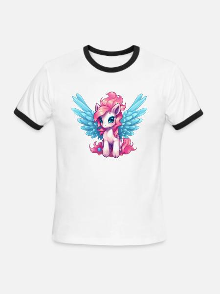 Pegasus - Men's Ringer T-Shirt - white/black