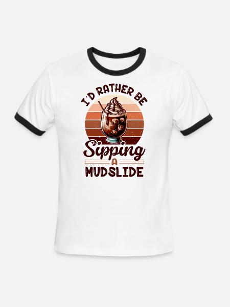 Mudslide Cocktail - Men's Ringer T-Shirt - white/black