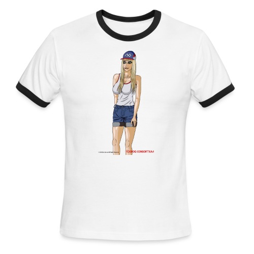 Gina Character Design - Yekiroq Consortium - Men's Ringer T-Shirt