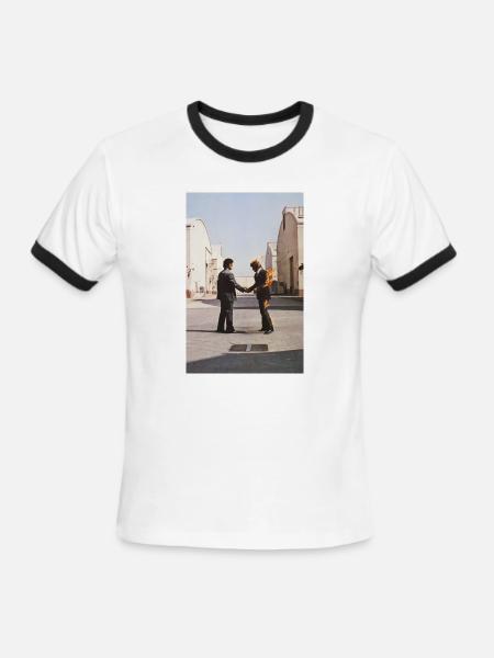 Pink Floyd Wish You Were Here Album Cover - Men's Ringer T-Shirt - white/black