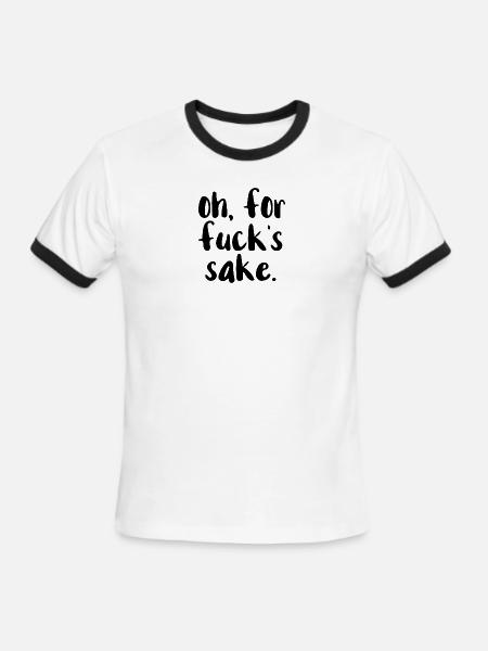 Fuck Sake - Men's Ringer T-Shirt - white/black
