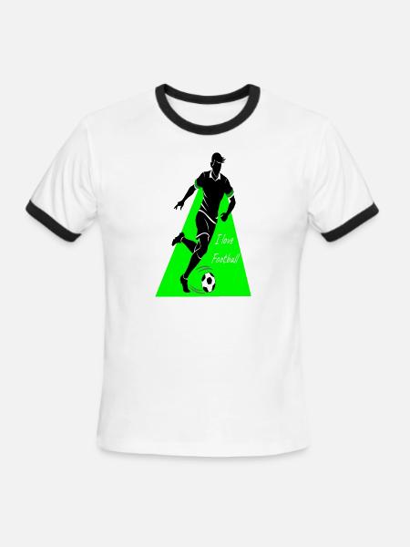 Passion for Football - Men's Ringer T-Shirt - white/black