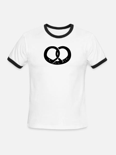 Pretzel, Oktoberfest - Men's Ringer T-Shirt - white/black