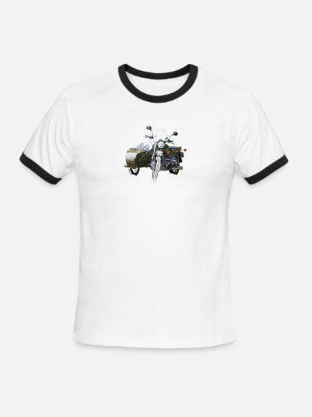 Ural - Men's Ringer T-Shirt - white/black