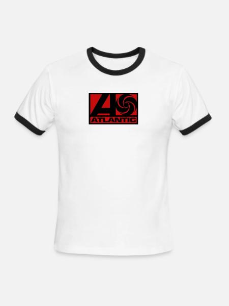 Atlantic Spiral 40 Logo - Men's Ringer T-Shirt - white/black