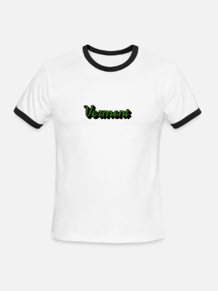 Green Vermont - Men's Ringer T-Shirt - white/black