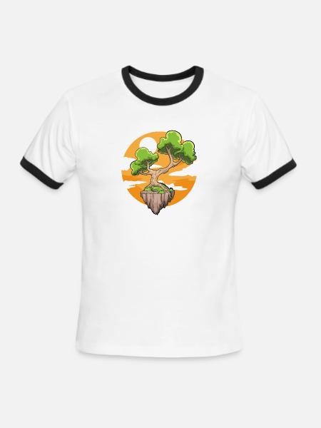 Bonsai - Men's Ringer T-Shirt - white/black