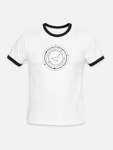 Midnight Spark Emblem - Men's Ringer T-Shirt - white/black