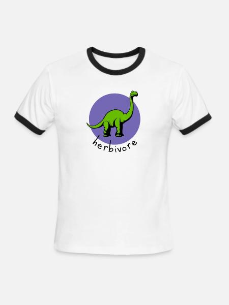 vegan - Men's Ringer T-Shirt - white/black