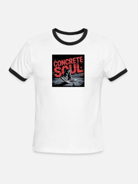 Concrete Soul Street Art Design - Men's Ringer T-Shirt - white/black