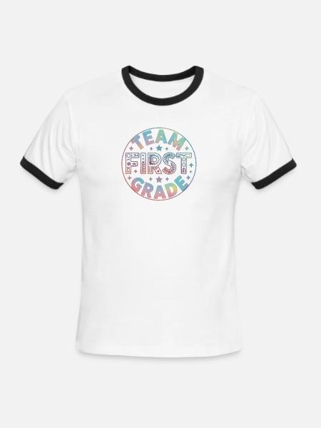 Team First Grade Back To School - Men's Ringer T-Shirt - white/black