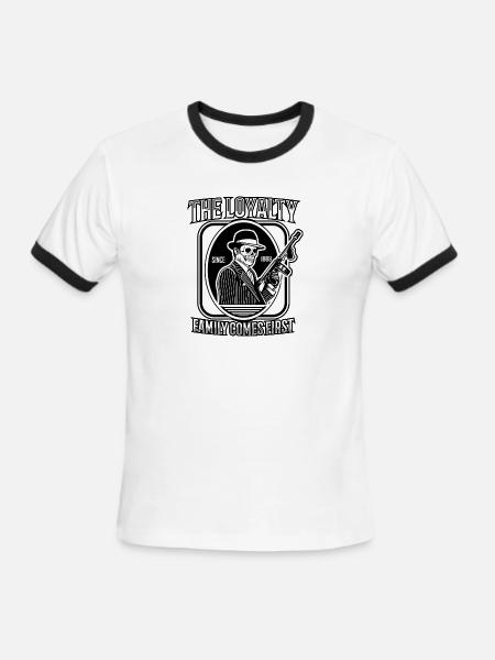 Loyalty Family Comes First - Men's Ringer T-Shirt - white/black
