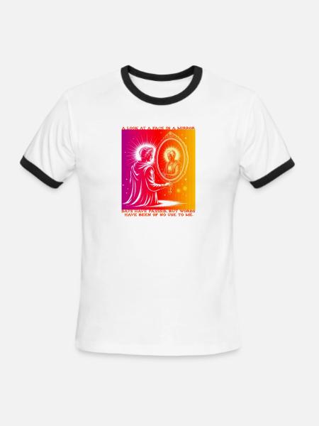 Radiant Self Mirror - Men's Ringer T-Shirt - white/black