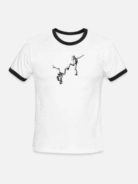 Freefly - Men's Ringer T-Shirt - white/black