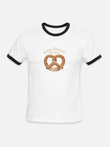 Salty Pretzel Society - Men's Ringer T-Shirt - white/black