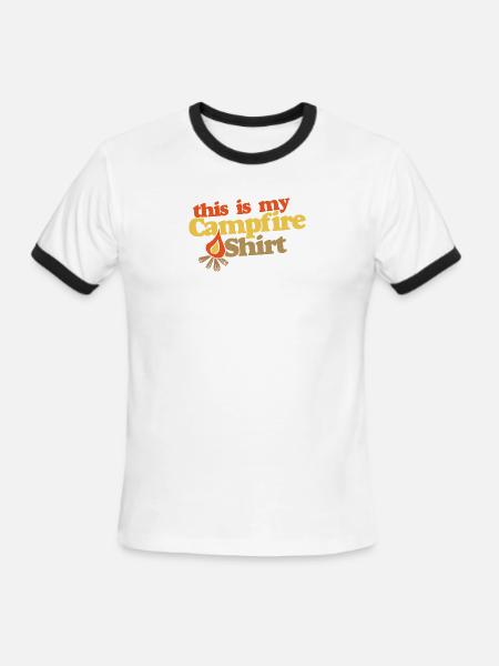 This Is My Campfire Shirt - Men's Ringer T-Shirt - white/black