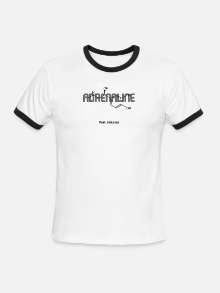 Adrenaline Chemistry Pulse - Men's Ringer T-Shirt - white/black