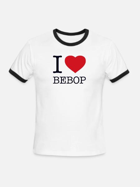 I love Bebop - Men's Ringer T-Shirt - white/black
