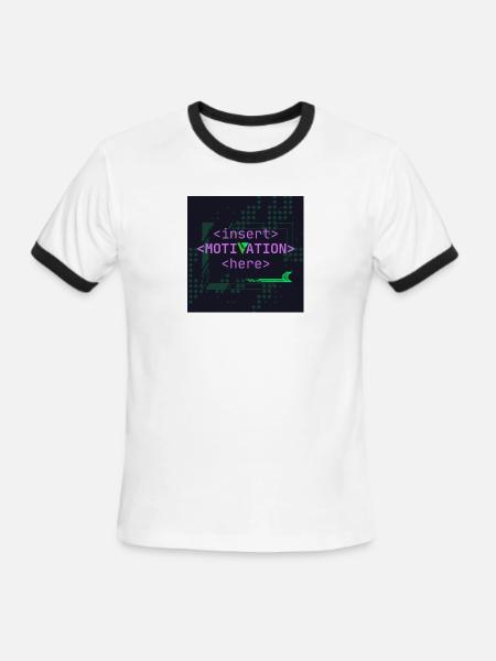 Motivation Slot - Men's Ringer T-Shirt - white/black