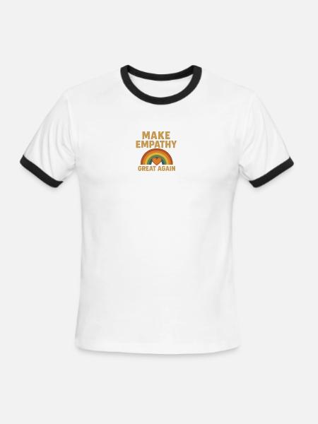 Make Empathy Great Again - Men's Ringer T-Shirt - white/black