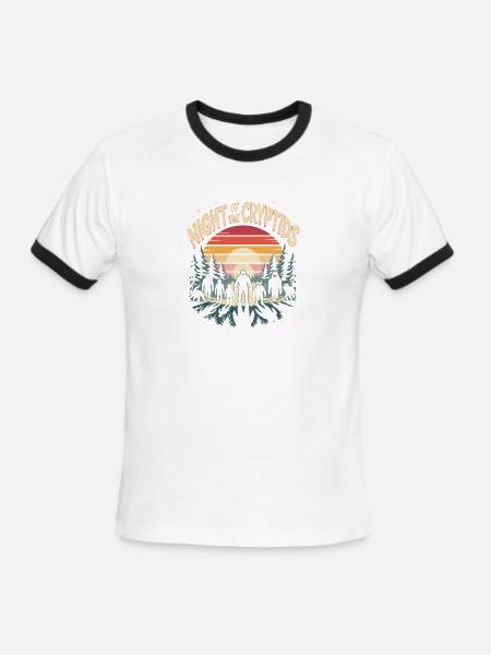 Cryptozoology Night Of The Cryptids - Men's Ringer T-Shirt - white/black