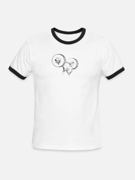 Weightlifting - Men's Ringer T-Shirt - white/black