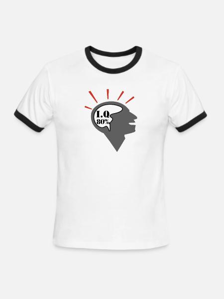 thinking man - Men's Ringer T-Shirt - white/black