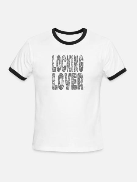 Locking Lover - Men's Ringer T-Shirt - white/black