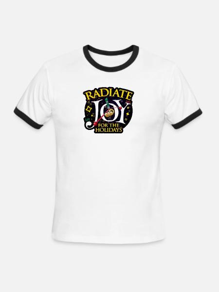 Radiate Joy - Men's Ringer T-Shirt - white/black