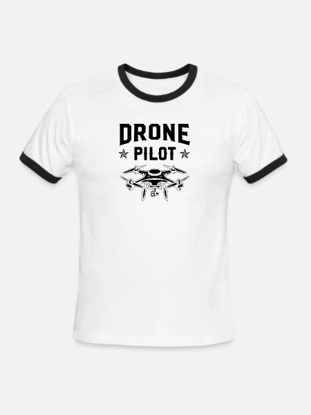 Drone Pilot - Men's Ringer T-Shirt - white/black