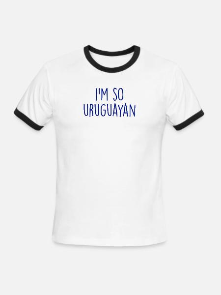 I'm so Uruguayan - Men's Ringer T-Shirt - white/black