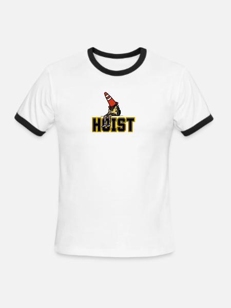 Hoist Cone Lounge Art - Men's Ringer T-Shirt - white/black