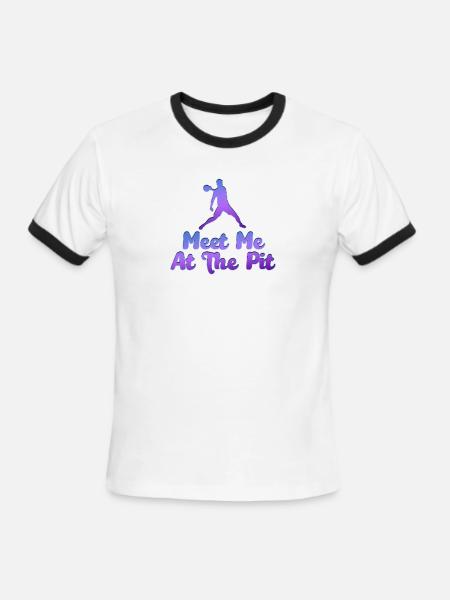 Meet Me At The Pit - Men's Ringer T-Shirt - white/black