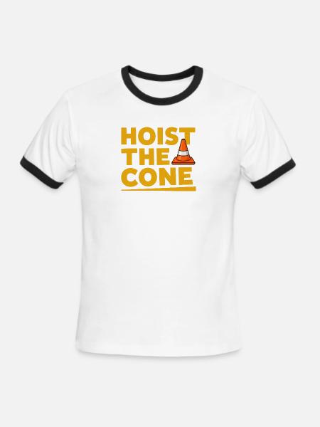 Hoist The Cone - Men's Ringer T-Shirt - white/black