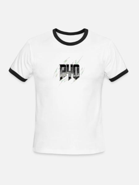 Electric WU Glyph with Lightning - Men's Ringer T-Shirt - white/black