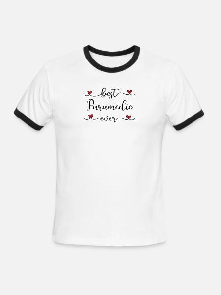 Best Paramedic ever - Men's Ringer T-Shirt - white/black