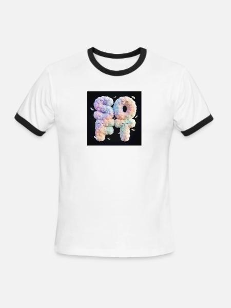 Pastel Cloud 42 Duo - Men's Ringer T-Shirt - white/black