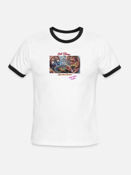 Cell- Sense - Men's Ringer T-Shirt - white/black