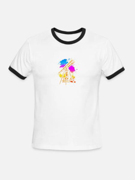 Astrophotography Galaxy Telescope - Men's Ringer T-Shirt - white/black