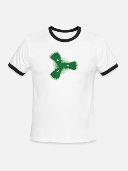 Der schüchterne Seestern – Fractal Art - Men's Ringer T-Shirt - white/black