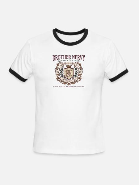 Brother Nervy Gentlemen's Club - Men's Ringer T-Shirt - white/black