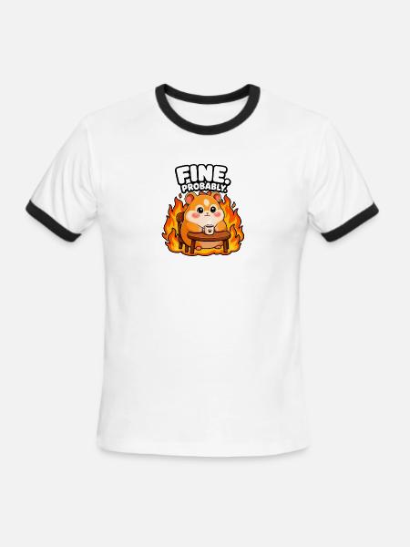 Fine. Probably - Men's Ringer T-Shirt - white/black