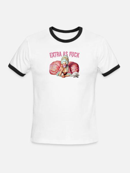 Rococo Bubblegum Queen - Men's Ringer T-Shirt - white/black