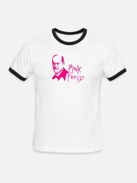 Neon Rock Icon Silhouette - Men's Ringer T-Shirt - white/black